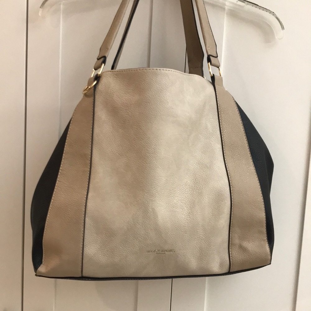 Beige and Black Two-Tone Women’s Tote Bag